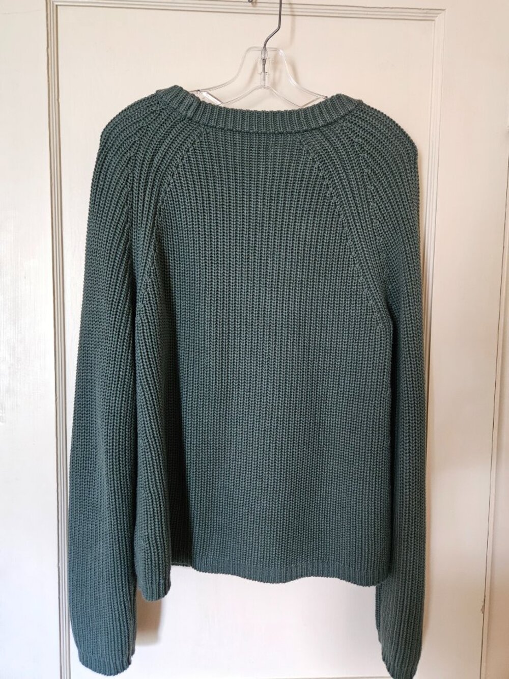 Quince Organic Cotton Green Fisherman Crew Knit Sweater Medium - Picture 3 of 4